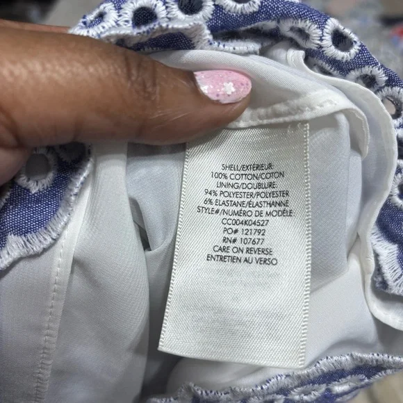 Alice and Olivia Chambray Eyelet Dress size 2 NWOT - Picture 7 of 7